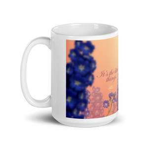 White Hummingbirds Glossy Mug