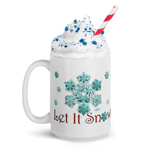 White Let It Snow Glossy Mug