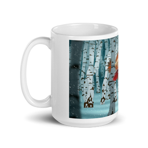 Cardinals In Snow White Glossy Mug