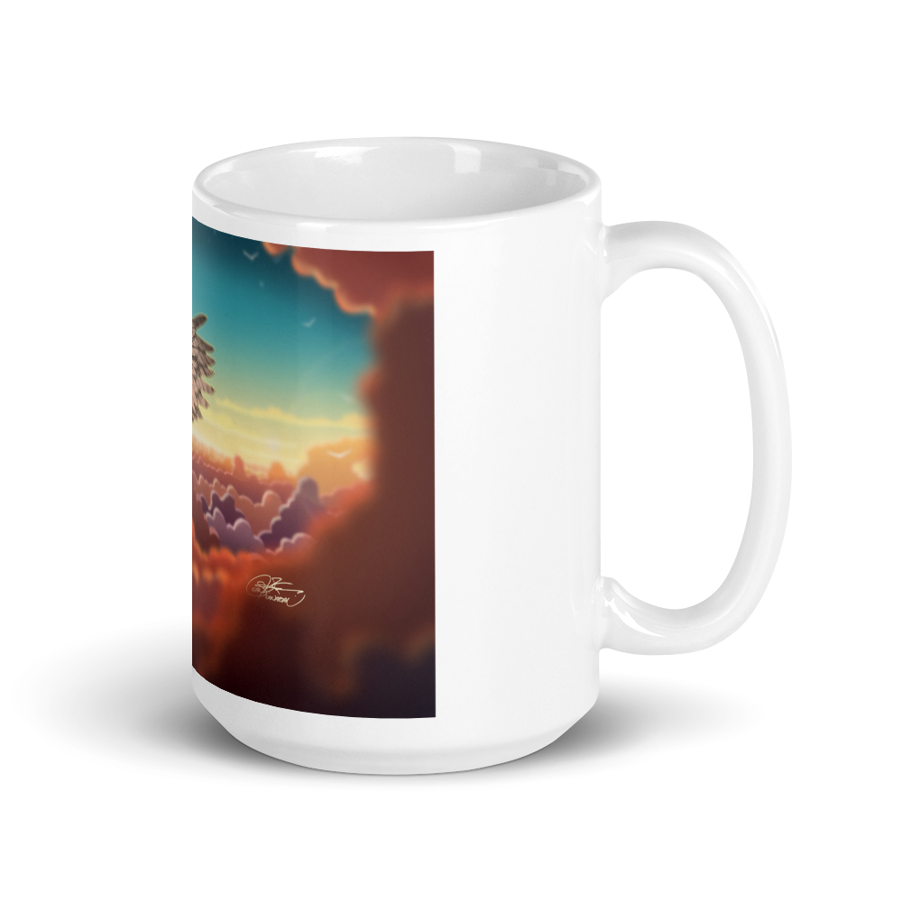 White Glossy Pegasus Unicorn Mug