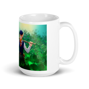 White Ireland Leprechaun Glossy Mug