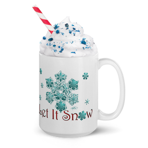 White Let It Snow Glossy Mug