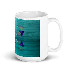 White Glossy Fawn Lake Hummingbirds Mug