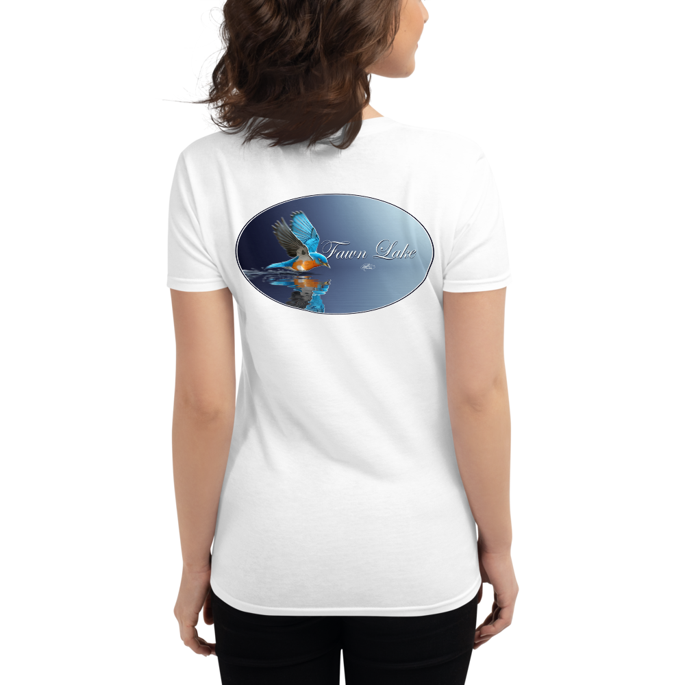 Women's Short Sleeve Fawn Lake Bluebird T-shirt
