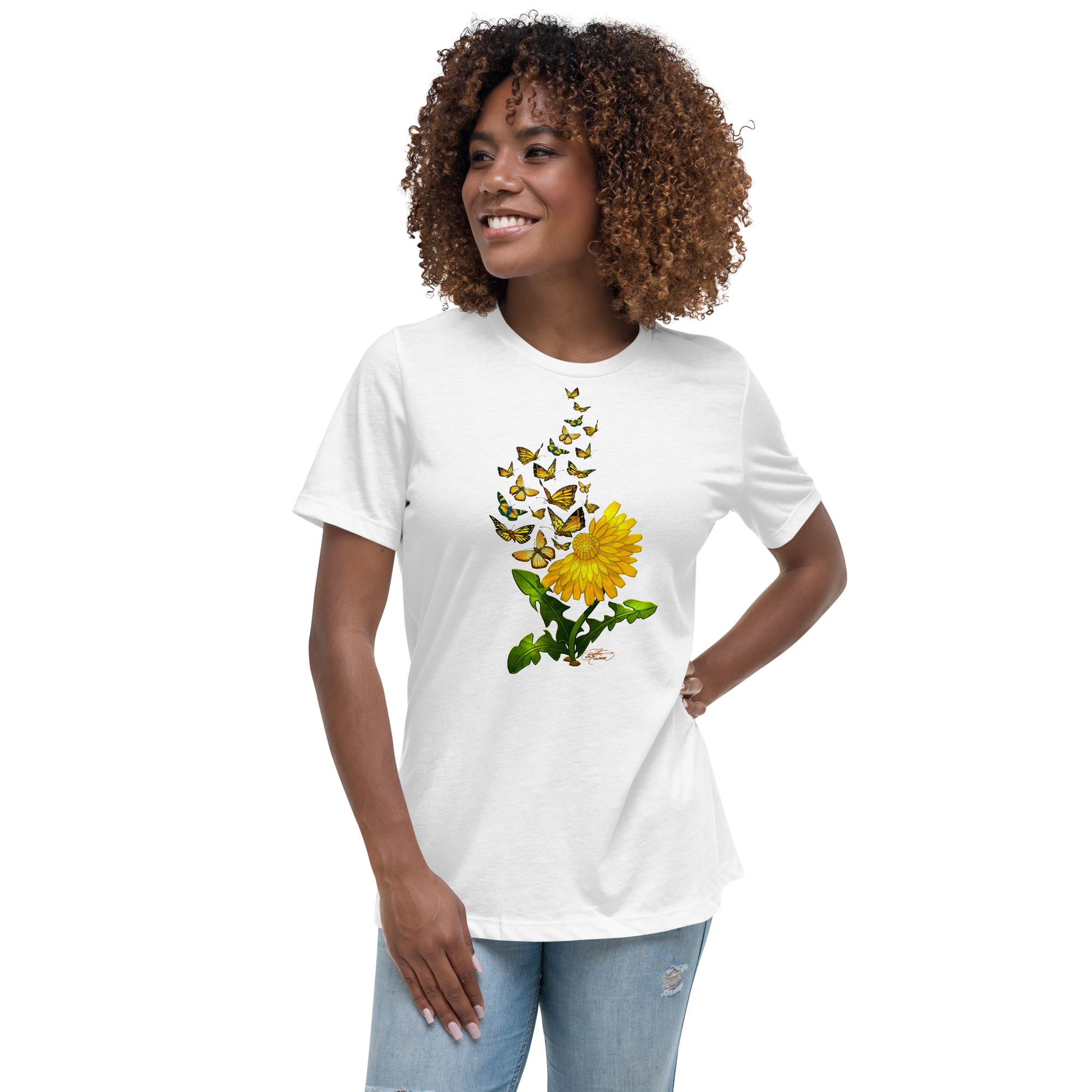 Women's Relaxed Dandelion to Butterflies T-Shirt