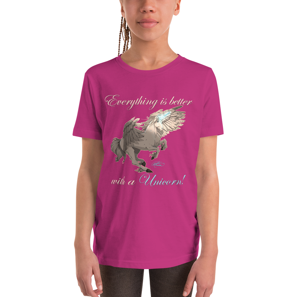 Youth Short Sleeve Unicorn Pegasus T-Shirt