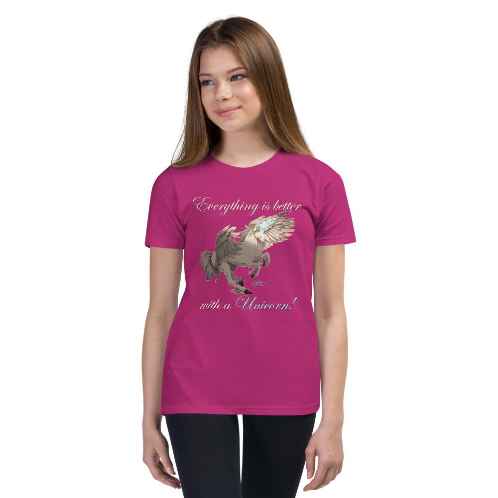 Youth Short Sleeve Unicorn Pegasus T-Shirt