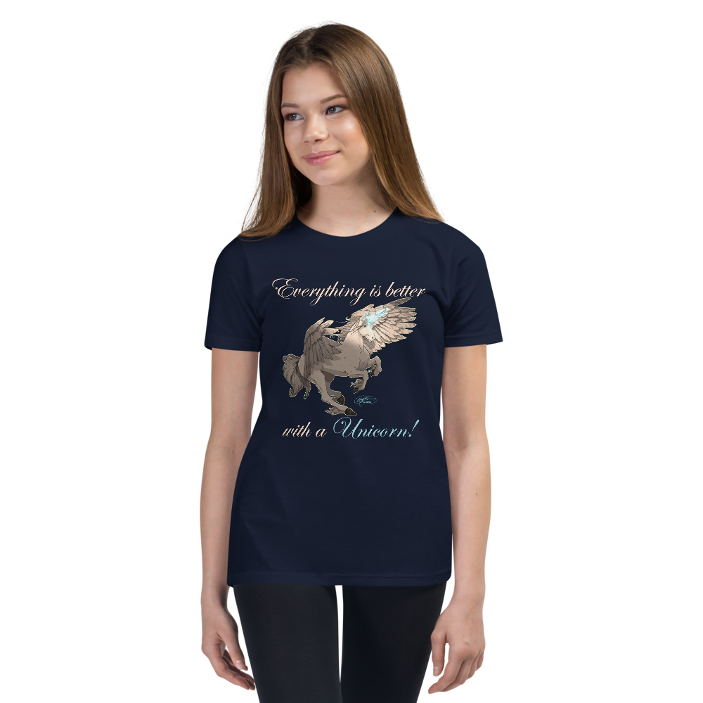 Youth Short Sleeve Unicorn Pegasus T-Shirt