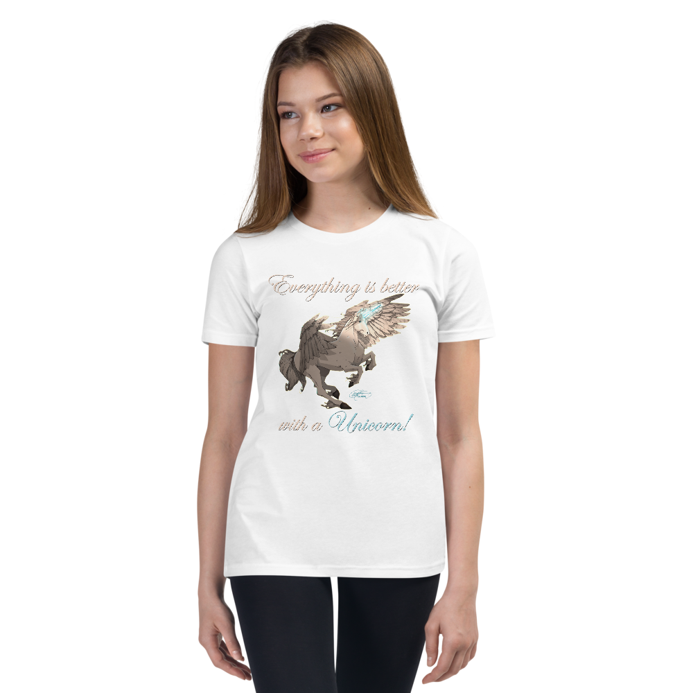 Youth Short Sleeve Unicorn Pegasus T-Shirt